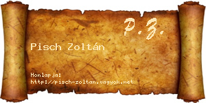 Pisch Zoltán névjegykártya