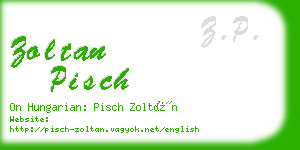 zoltan pisch business card